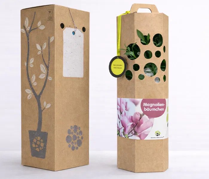 Geschenkverpackung Magnolienbaum